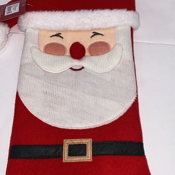 St. Nicholas Square Kohl's Large Santa Eyes Closed Christmas Stocking NWT - Picture 3 of 5